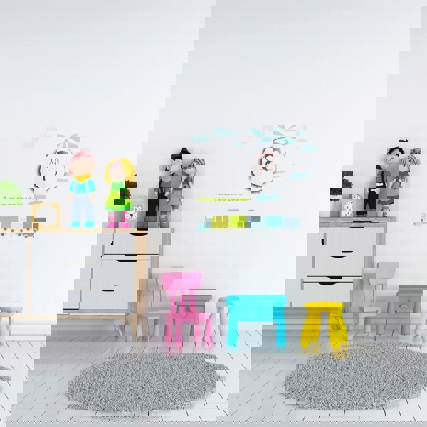 Milagro Helicopter LED Childrens Lamp Charming Fun Night Light Ultra Low Consumption 0.6W Colourful Wall Decals Create A 3D Effect