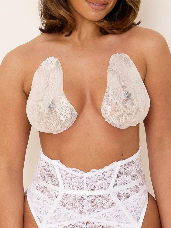 Perky Pear NEW-Original Lift & Shape Boob Tape-White Lace-A-E Cups