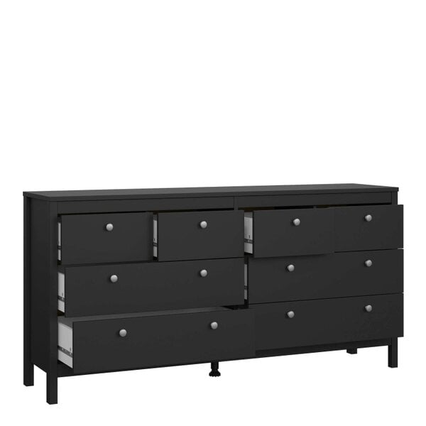 Wyld Haus Gossmere Matt Black Large Chest 8 Drawers