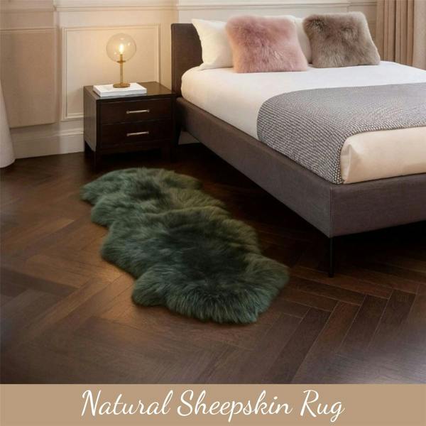 Infinity Leather Genuine Sheepskin Double Natural Fluffy Silky Soft Real Wool Rug