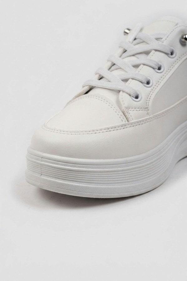 ikrush Bronagh Faux Leather Platform Trainers