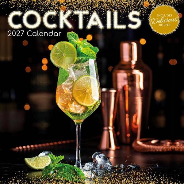 Cocktails Calendar 2027, Wall Calendars, Month To View, Lifestyle, Gift
