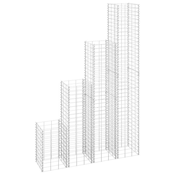 Berkfield Gabion Raised Beds 4 pcs 30x30x50/100/150/200 cm Iron