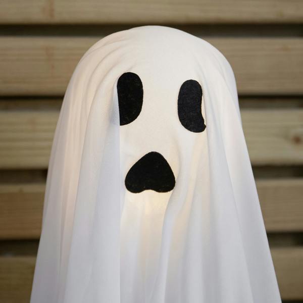 Samuel Alexander 51cm Set of 3 Battery Powered Light up Ghost Halloween Path Lights with LEDs