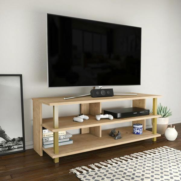 Decorotika Pueblo Modern Tv Stand TV Cabinet for TV's up to 55"