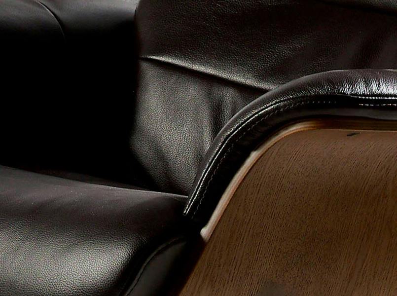 Angel Cerdá Chocolate brown leather swivel recliner armchair 5034