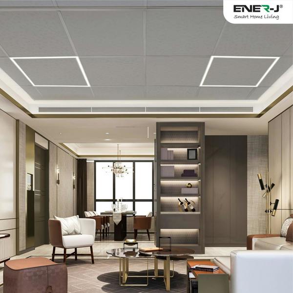 ENER-J LED Borderline Panel 40W CCT Selectable 60x60cms | Pack of 6