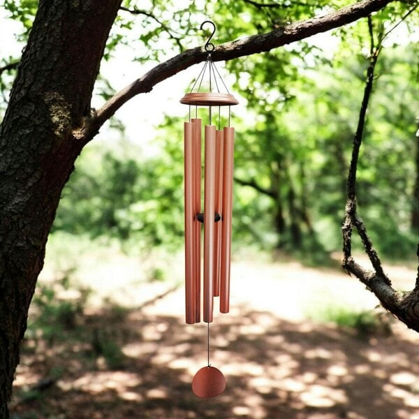 EDH Door Hardware Concerto Musical Wind Chime – 40" Rose Gold (101cm x 18cm x 18cm) | Extra-Large Deep-Tone Metal Wind Chime