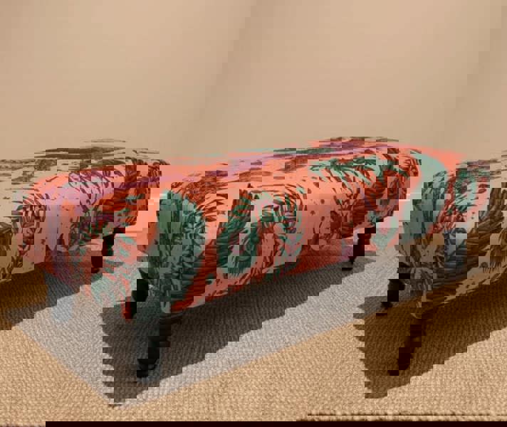 Made to measure available | contact us | Lynx Printed multicolour Fabric Footstool - ISTOOLS