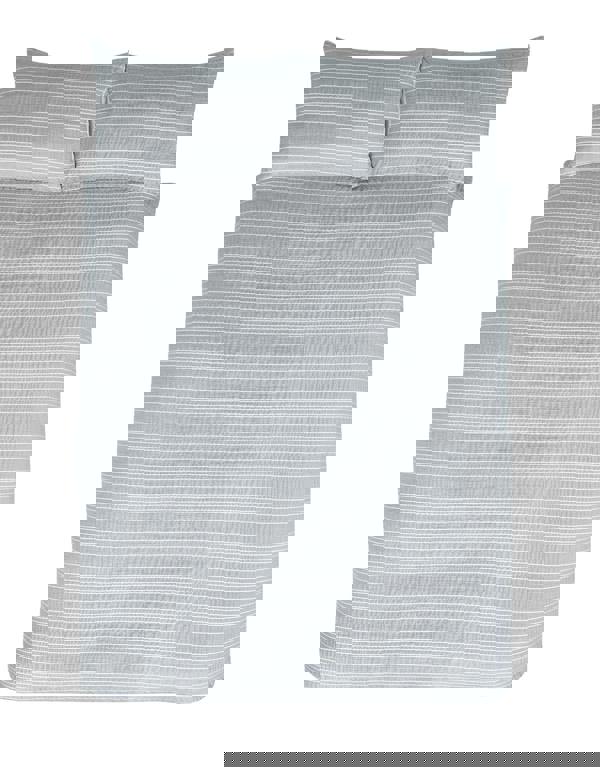 Smart Living Marl Stripe Duvet Cover With Pillowcases - Grey