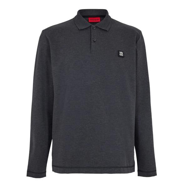 Hugo Mens Dinote Collared Polo Shirt - Medium Grey - 