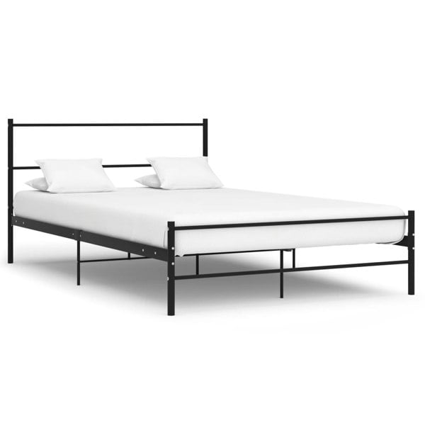 Berkfield Bed Frame Black Metal 120x200 cm