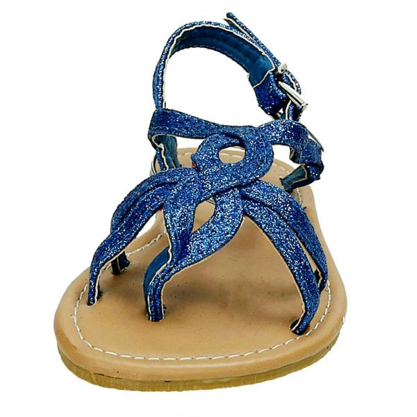 Cutie Girls Cutie Woven Glitter Toe Post Sandals