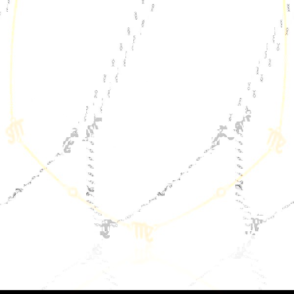 Say It With Virgo Necklace with CZ Stones - Rose Gold Plated