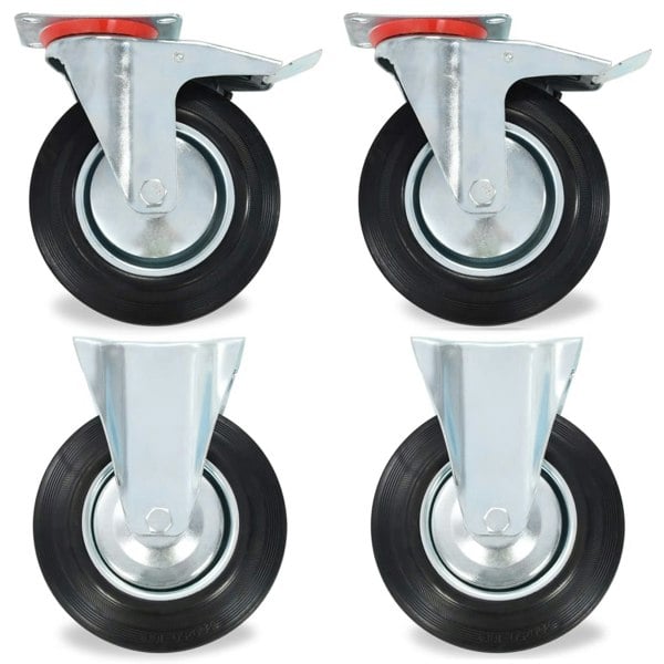 Berkfield 8 pcs Casters 200 mm
