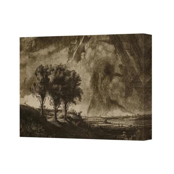 Benjamin Tate Design Canvas Wall Art Print Landscape Sepia Tone Living Room Decor