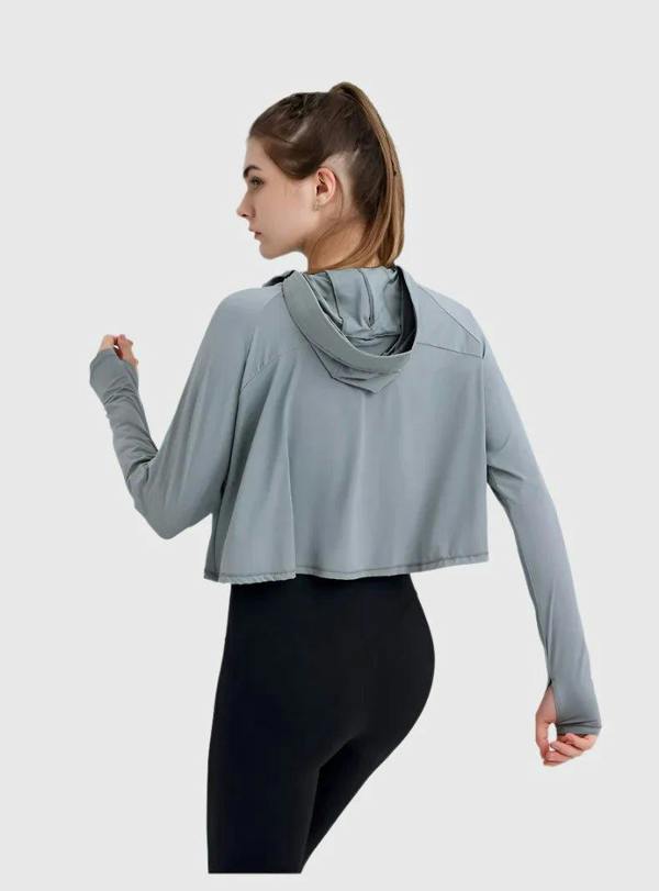 Anniou UPF 50+ Hooded Cropped Shirt