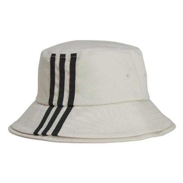 Y-3 Mens 3 Stripes Cotton Twill Sport Bucket Hat - White - 