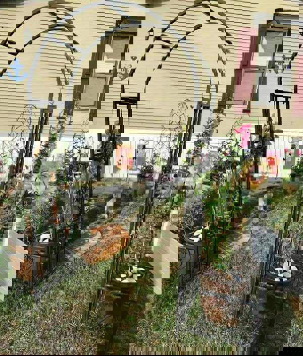 Gr8 Garden Metal Garden Patio Arch With Planters Rose Arbour Archway Climbing Plant Trellis