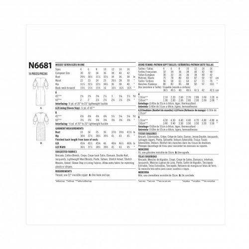 New Look Sewing Pattern 6681, Dresses for Women, A (4-6-8-10-12-14-16) - Intermediate