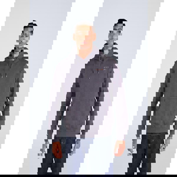 Animal Mens Nick Organic Heavyweight Hoodie - Dark Grey