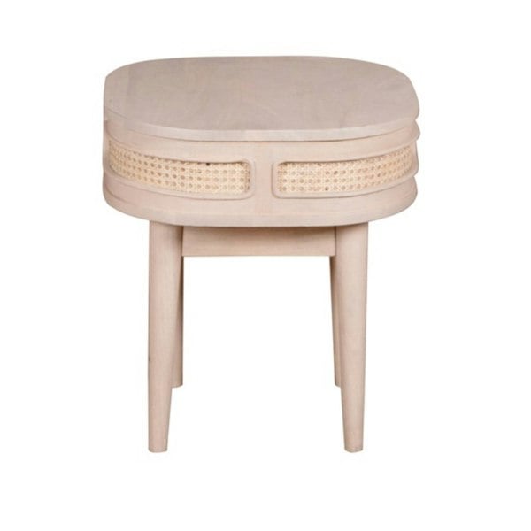 IH Design Carlester Cane And Wood Bedside Table
