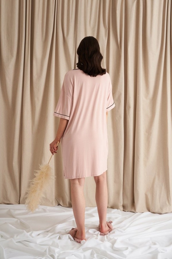 Bamboo Classic Tee Dress in PinkNightwear