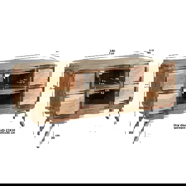 IH Design Aaron Metal & Wood TV Cabinet