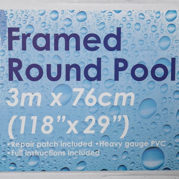 Samuel Alexander 3m x 76cm Giant Round Framed Pool with 4200L Capacity and Filtration Pump