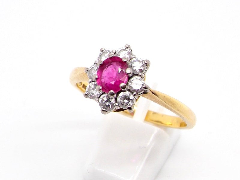 Vintage Tom A traditional ruby and diamond cluster ring