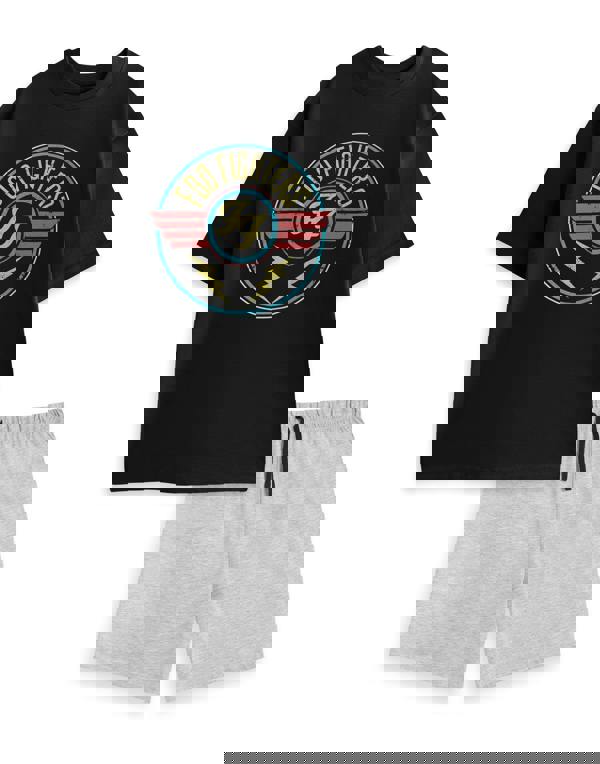 Foo Fighters Mens Black Lightning Short Sleeve Short Leg Pyjama Set