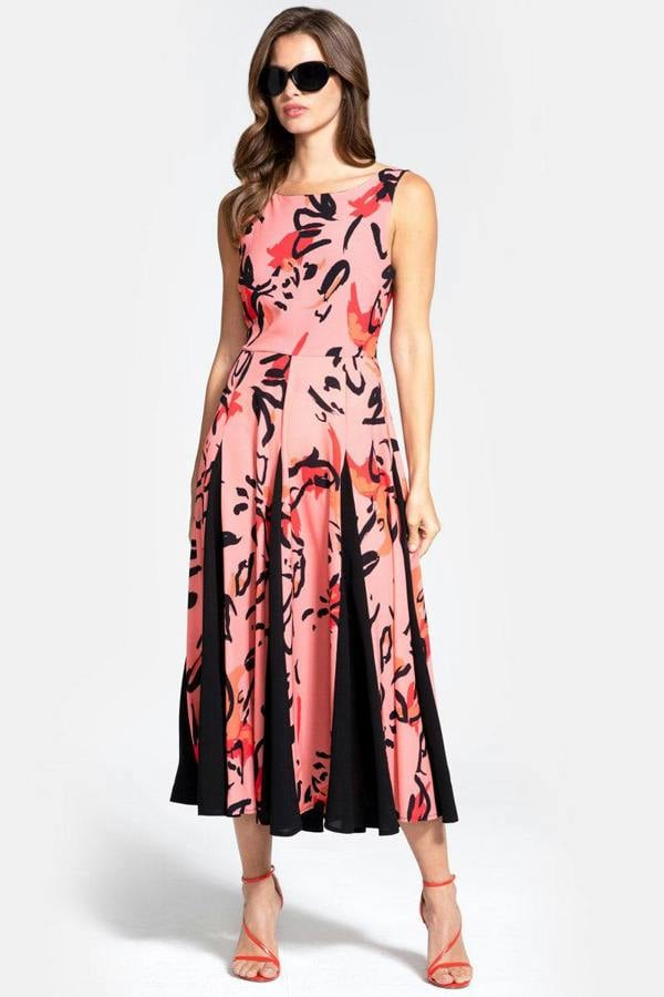 HotSquash Contrast Panel Midi Dress