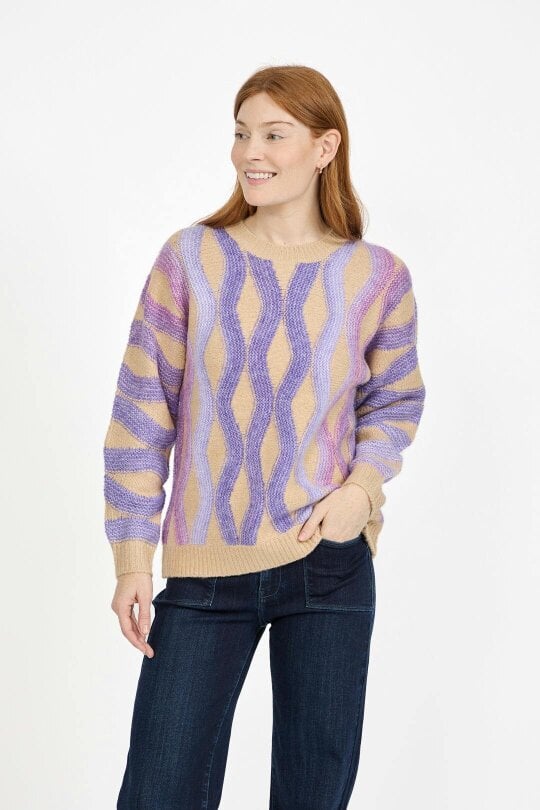 Mudflower Wavy Stitch Knit Jumper