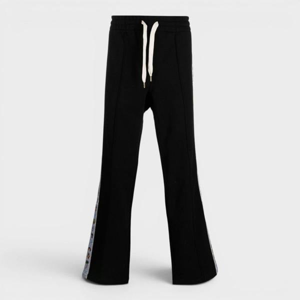 Casablanca Casa Elements Embroidered Satin Tape Sweatpant Black