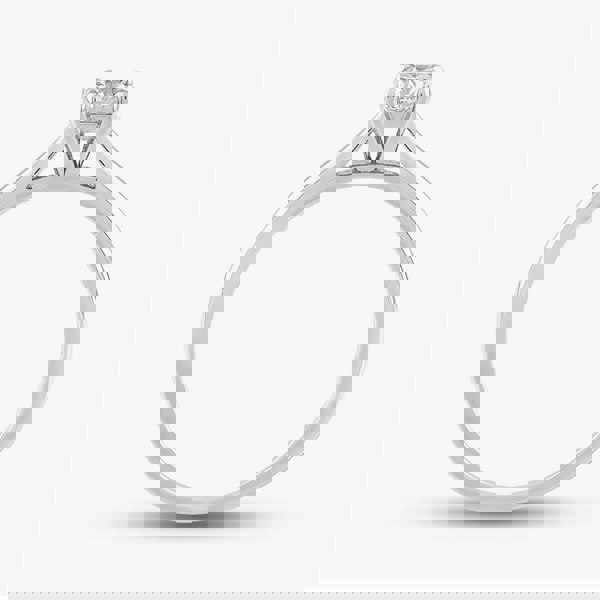 T. H. Baker 18ct White Gold 0.40ct Brilliant Cut Diamond Solitaire Ring 10-80-616/24-01-635 N