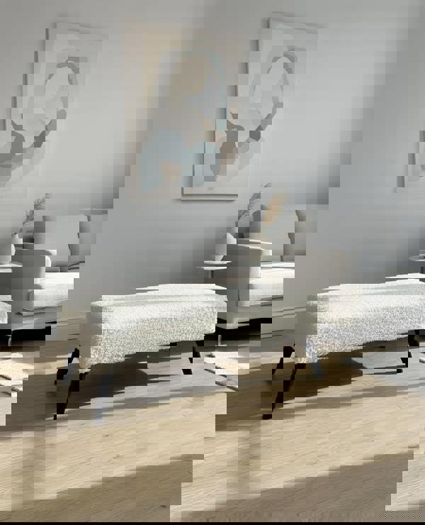 ISTOOLS Premium Teddy Bear Fluffy Creamy White Footstool Coffee Table Ottoman – Soft Plush, Stylish & Non-Storage