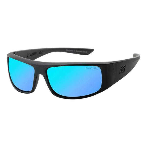 Dirty Dog SHARKY - Satin Black with Polarized Ice Blue Lens