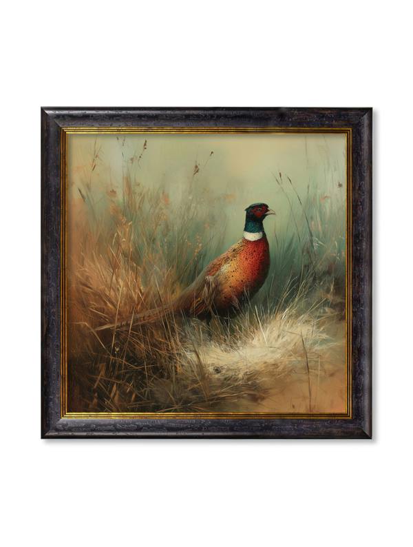 Exceptional Art Countryside Pheasant - Oxford Square Frame
