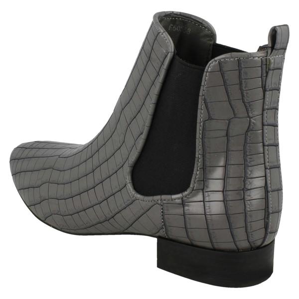 Spot On Ladies Spot On Slip On Ankle Boots