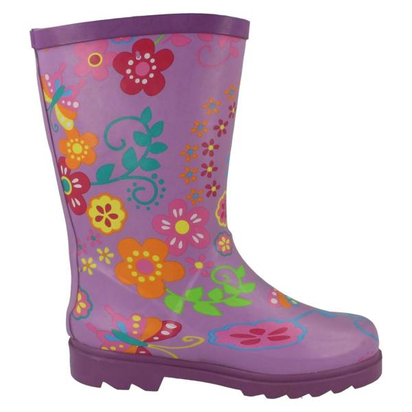 Spot On Girls Spot On Flower Print Boots