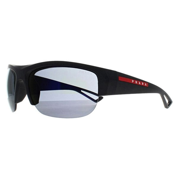 Prada Sport Sunglasses PSA01S 1BO10J Matte Black Dark Blue Violet Mirror