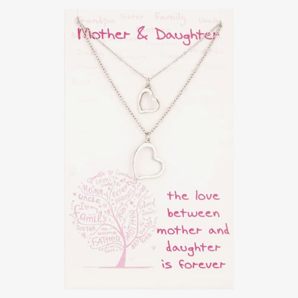 T. H. Baker Sentiments Mother and Daughter Matching Heart Pendants 16527B