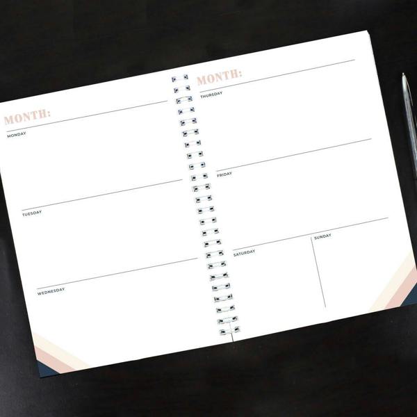 Personalised A5 Diary - alternative angle