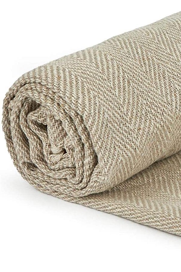 Emma Barclay Herringbone Throw Over Blanket