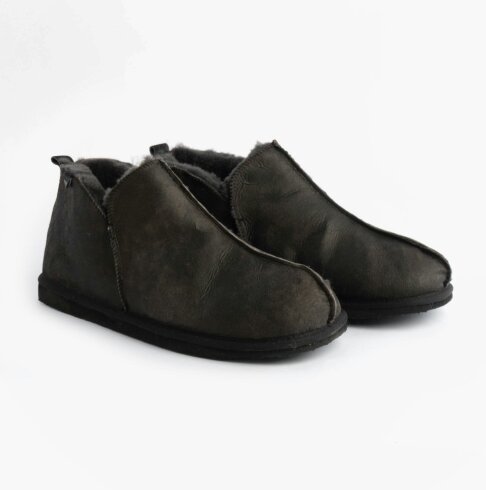 Shepherd ANTON Mens Slippers Matt Black