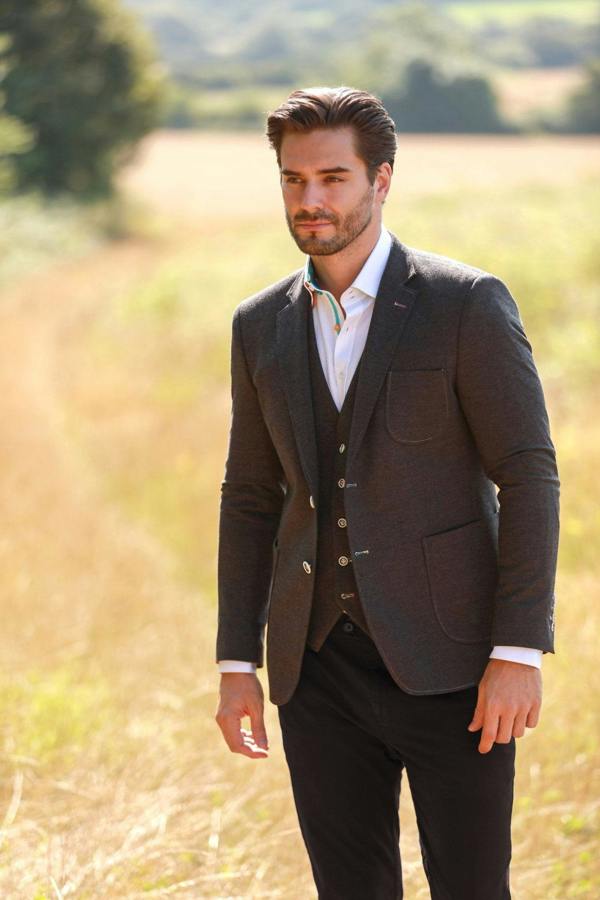 SPECTRUM ELEGANCE STRETCH SPORT BLAZER - Premium Men's Patterned Shirt by Claudio Lugli | Bold Design, Tailored Fit, Best Printed Shirts