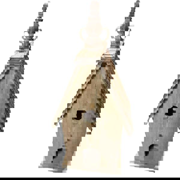 Hill Interiors Rustic Wood Wild Bird House - White/Brown - 