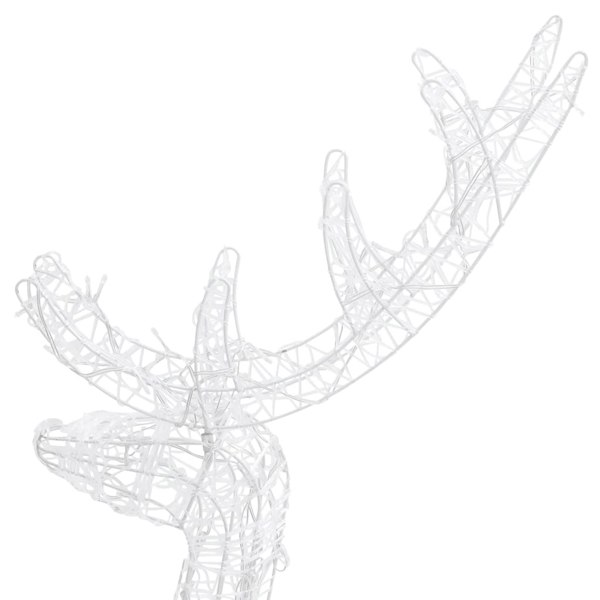 Berkfield Acrylic Reindeer Family Christmas Decoration 300 LED Warm White