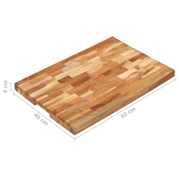 Berkfield Chopping Board 60x40x4 cm Solid Acacia Wood