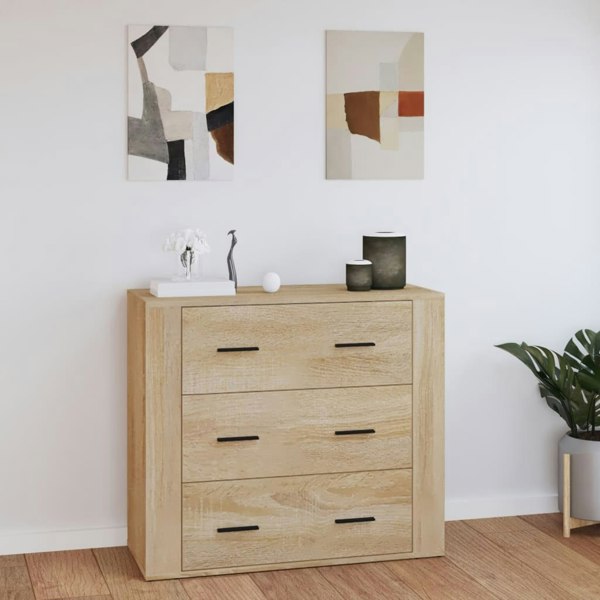 Berkfield Sideboard Sonoma Oak 80x33x70 cm Engineered Wood